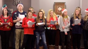 Before Christmas break, Ledgemont High School Student Council went Christmas caroling and sang to residents at the Lantern Nursing Home.