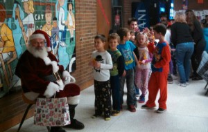 The Ledgemont PTC held “The Polar Express” movie night on Dec. 19. It was well attended and enjoyed by all. The kids watched the movie in their pajamas and sat on their blankets or chairs. Santa also made a visit and handed out a bell to each child.